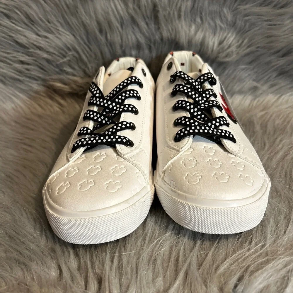 Ground‎ Up Disney Minnie Mouse Sneakers Women's Size 11 White Lace Up Shoes
